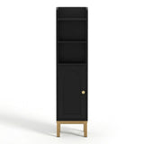 Artiss 2X Bathroom Storage Cabinet Floor Organizer Toilet Corner Adjustable Black