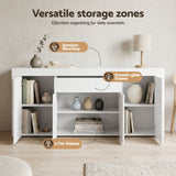 Artiss Buffet Sideboard Cabinet 180cm Cupboard Pantry Storage Drawer White DANA