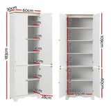 Artiss 2x Buffet Sideboard Pantry Cabinet Cupboard 6-Tiers Storage Shelves BERNE