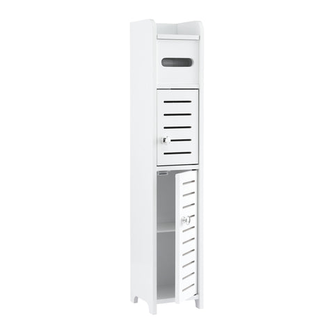 Artiss Bathroom Storage Cabinet 3-Tier Slim Toilet Paper Holder Organizer White | darrahopens.com.au Premium AU Stock