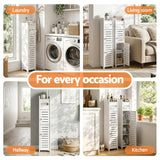 Artiss Bathroom Storage Cabinet 3-Tier Slim Toilet Paper Holder Organizer White | darrahopens.com.au Premium AU Stock