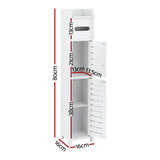 Artiss 2x Bathroom Storage Cabinet 3-Tier Toilet Paper Holder Organizer White | darrahopens.com.au Premium AU Stock