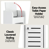 Artiss 2x Bathroom Storage Cabinet 3-Tier Toilet Paper Holder Organizer White | darrahopens.com.au Premium AU Stock