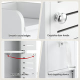 Artiss 2x Bathroom Storage Cabinet 3-Tier Toilet Paper Holder Organizer White | darrahopens.com.au Premium AU Stock