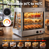 Devanti Commercial Food Warmer 1500W 3 Shelf Heated Display Cabinet