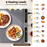 Devanti Food Warming Mat 80cm Electric Food Warmer Roll Up Buffet Tray Grey In Australia - Darrahopens