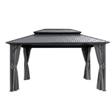 Instahut 3x4.25m Gazebo Hardtop Steel Roof Outdoor Pavilion