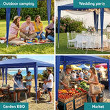 Instahut Gazebo 3x6m Wedding Party Marquee Tent Outdoor Event Camping Canopy Shade Blue