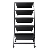 Green Fingers 5 Tier Vertical Raised Garden Bed Mobile Planter Box with Locking Wheels