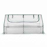 Green Fingers 3 in 1 Raised Garden Bed with Greenhouse Galvanised Planter Box Kit