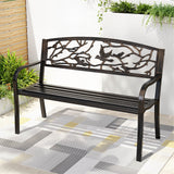 Gardeon Outdoor Bench Seat Garden Steel Outdoor Furniture 3 Seater Park Bronze In Australia - Darrahopens