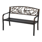 Gardeon Outdoor Bench Seat Garden Steel Outdoor Furniture 3 Seater Park Bronze In Australia - Darrahopens
