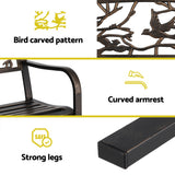 Gardeon Outdoor Bench Seat Garden Steel Outdoor Furniture 3 Seater Park Bronze In Australia - Darrahopens