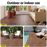 Gardeon 27PCS Wood Deck Tiles 30x30cm Interlocking Floor Tiles Pine Brown