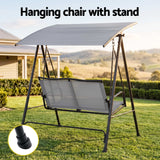 Gardeon Outdoor Swing Chair with Adjustable Canopy 142cmx172cm Stand Grey In Australia - Darrahopens