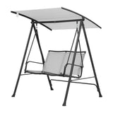 Gardeon Outdoor Swing Chair with Adjustable Canopy 142cmx172cm Stand Grey