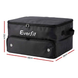 Everfit Golf Trunk Organizer for Car, 2-Tier Golf Storage Bag with Ventilated Shoe Compartment Black