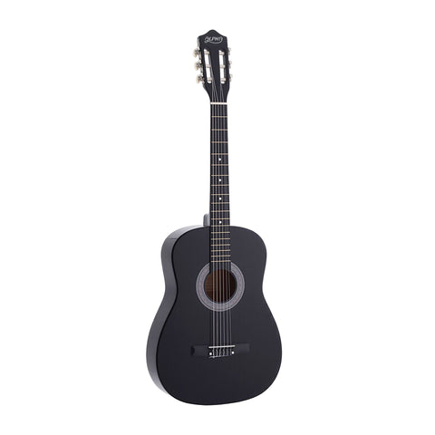 Alpha 38 Inch Acoustic Guitar Full Size Classical Cutaway Nylon String Black