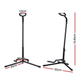 Alpha Iron Adjustable Guitar Stand Folding Instrument Holder Acoustic Bass Rack Black