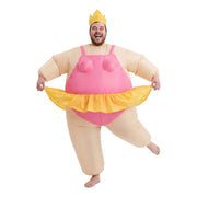 Inflatable Costume Funny Fat Suit Fancy Dress Adult Party Outfit Pink One Size In Australia - Darrahopens