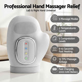 Livemor Hand Massager with Heat and Compression for Arthritis Carpal Tunnel | Large Hand Chamber Fits Left or Right Hand, with 5 Compression Levels, 3 Modes, and 3 Heat Levels, Gift for Women Men In Australia - Darrahopens