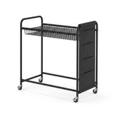 Artiss Pants Trolley Mobile Clothes Rack Clothing Stand with 30 Hangers Wheels Storage Organizer Bag In Australia - Darrahopens