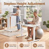 Artiss Standing Desk Electric Adjustable Ergonomic Office Table 100cm White