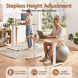 Artiss Standing Desk Electric Adjustable Ergonomic Office Table 100cm Oak