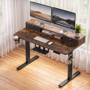 Artiss Electric Standing Desk Height Adjustable Home Office 120cm Rustic Brown In Australia - Darrahopens
