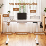 Artiss Electric Standing Desk Height Adjustable Home Office 120cm White