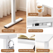 Artiss Electric Standing Desk Height Adjustable Home Office 120cm White