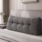 Giselle Headboard Pillow for Sitting in Bed, Upgraded Shredded Foam Reading Wedge Cushion for Lumbar Support, 320g Corduroy Backrest with Side Pockets for Dorm Daybed, Double In Australia - Darrahopens