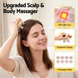 Livemor Scalp Massager Kneading Head Massager Scalp Stress Relax Portable Rechargeable Hair Massager Shower Massage Waterproof Cat Massager Scratcher, Gift for Mom Dad In Australia - Darrahopens