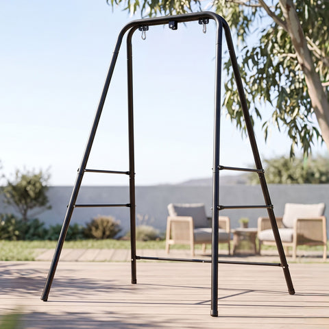 Gardeon Hammock Stand 135cm x180cm Steel Frame for Hanging Chairs Black In Australia - Darrahopens
