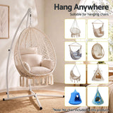Gardeon Hammock Stand 150kg Capacity White Steel Frame for Hanging Chairs In Australia - Darrahopens