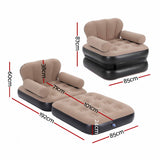 Gardeon Inflatable Chair Sun Lounge Air Sofa Blow Up Air Chair for Camping with Pump In Australia - Darrahopens
