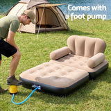 Gardeon Inflatable Chair Sun Lounge Air Sofa Blow Up Air Chair for Camping with Pump In Australia - Darrahopens