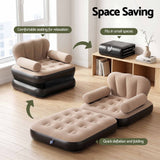 Gardeon Inflatable Chair Sun Lounge Air Sofa Blow Up Air Chair for Camping with Pump In Australia - Darrahopens