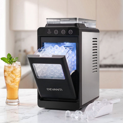 Devanti Ice Maker Ice Slim Compact Countertop Machine 12KG/24H for Home In Australia - Darrahopens