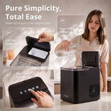 LUVIMO 15kg Ice Maker Machine Double Open Cover Deep Clean - Black