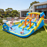 Keezi Inflatable Splash Kids Pool Water Slide Park with Blower 4m x 5.65m In Australia - Darrahopens