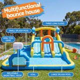 Keezi Inflatable Splash Kids Pool Water Slide Park with Blower 4m x 5.65m