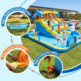 Keezi Inflatable Splash Kids Pool Water Slide Park with Blower 4m x 5.65m