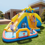 Keezi Inflatable Kids Pool Water Slide Splash Castle Football 622cmx542cm In Australia - Darrahopens