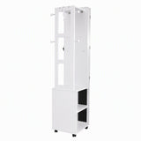 Artiss Lockable Jewellery Cabinet, Mobile Frameless Mirror, White