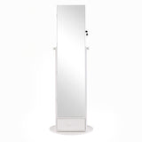 Artiss 360° Rotating Jewelry Cabinet Full Length Mirror, White