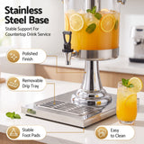 5-Star Chef 8L Beverage Juice Dispenser Tap Ice Tube Single Drip Tray