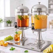 5-Star Chef 16L Dual Tank Juice Dispenser Drink Beverage Server Ice Tubes In Australia - Darrahopens