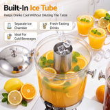 5-Star Chef 16L Dual Tank Juice Dispenser Drink Beverage Server Ice Tubes In Australia - Darrahopens