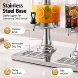 5-Star Chef 16L Dual Tank Juice Dispenser Drink Beverage Server Ice Tubes